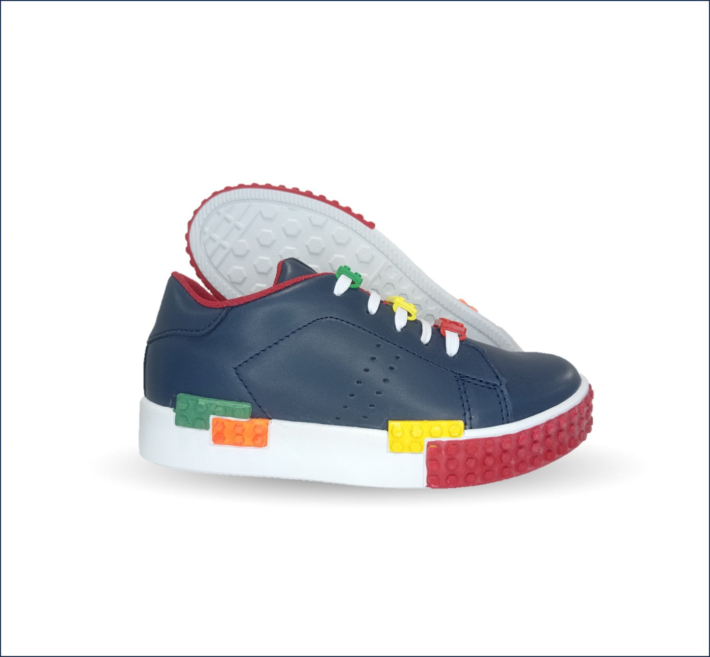 Tenis Urbano de moda con agujetas Gosh 41 Marino/Rojo para niño