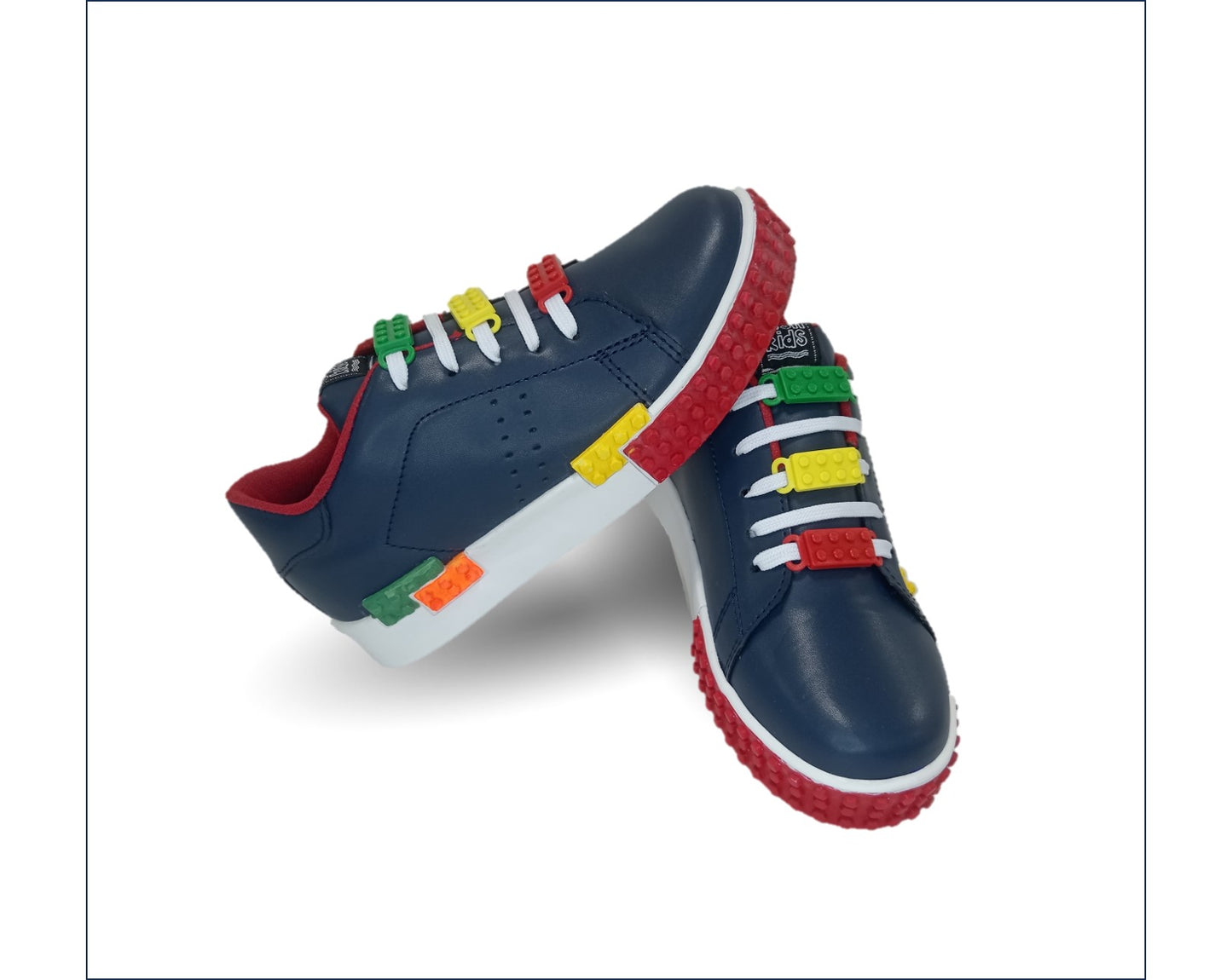Tenis Urbano de moda con agujetas Gosh 41 Marino/Rojo para niño