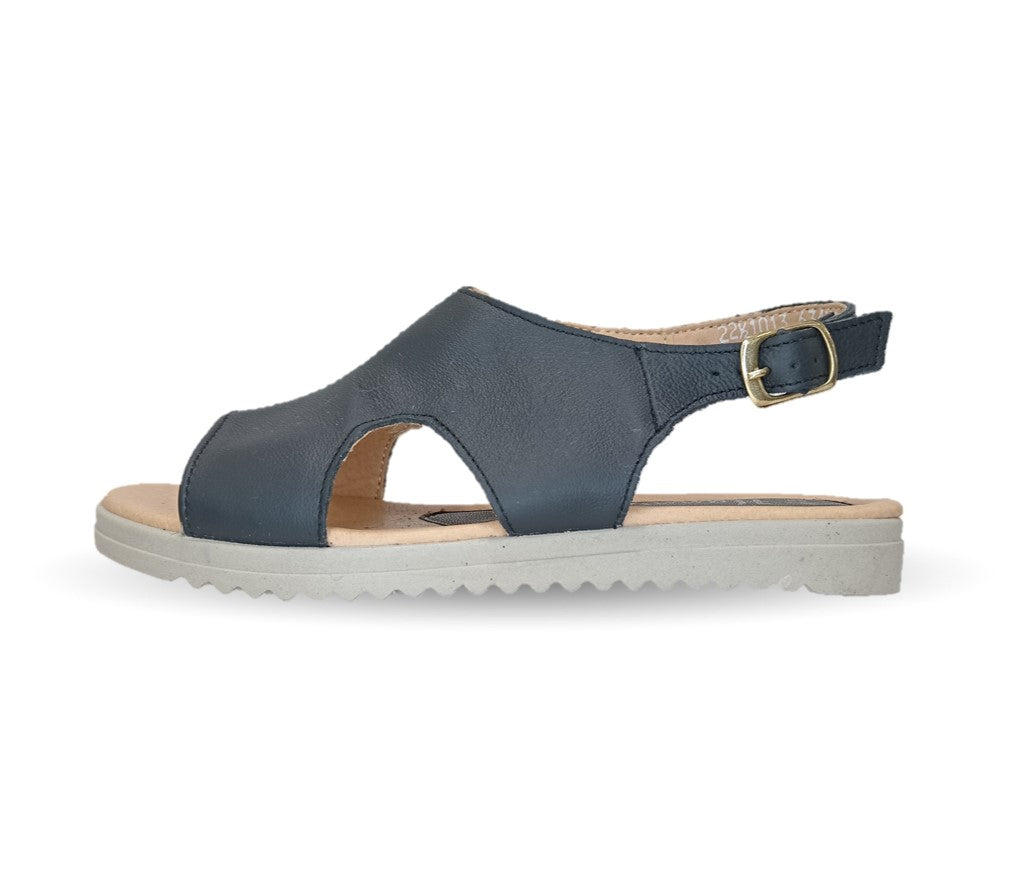 Sandalia de piel Hannia 1013 Negro para mujer