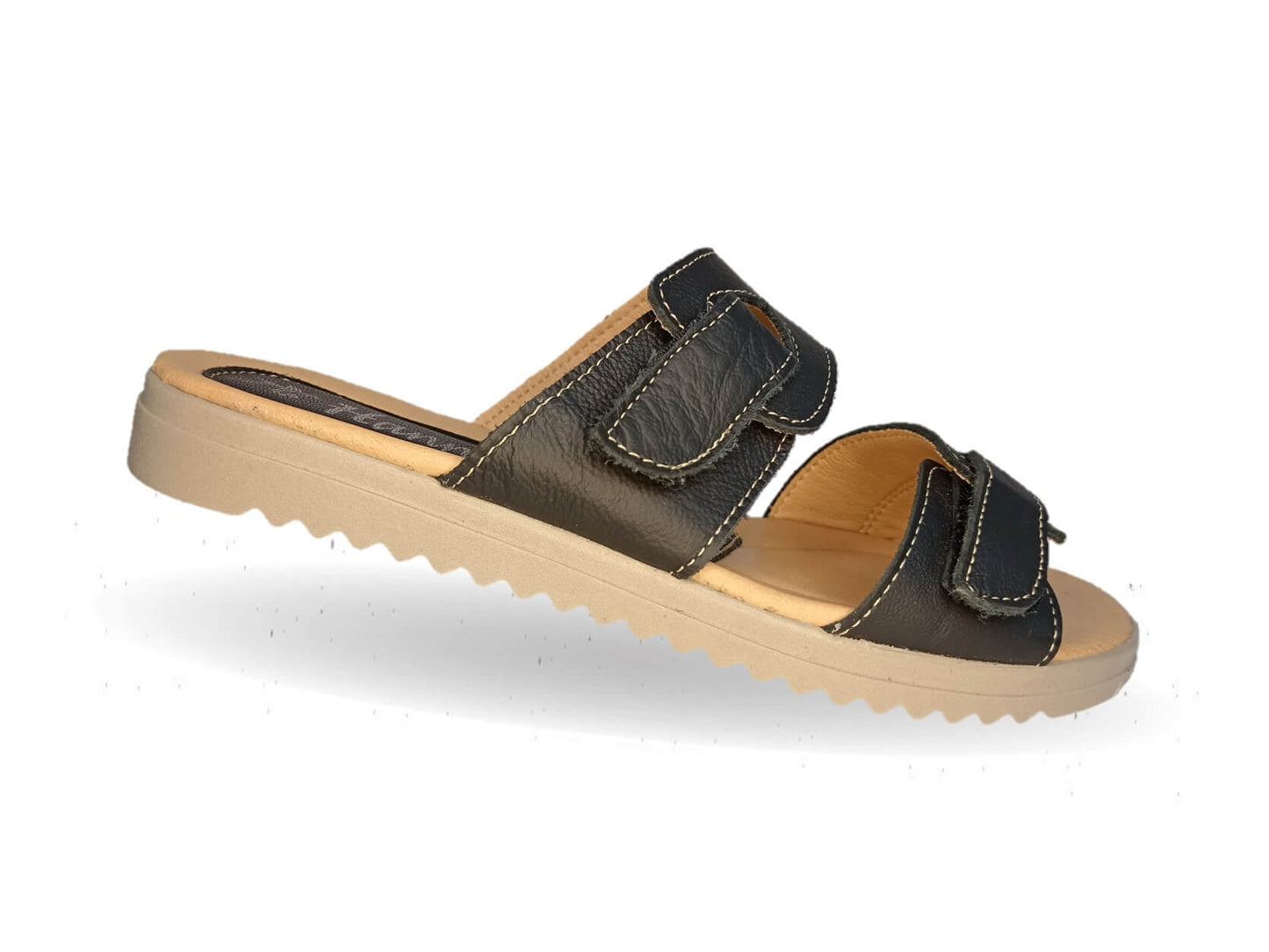 Sandalia de piel Hannia 1014 Negro para mujer