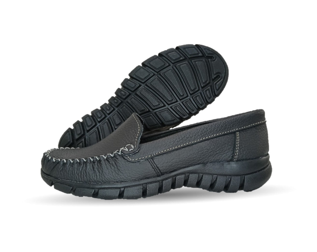 Zapato Casual de piel Hannia 1350 Negro para mujer