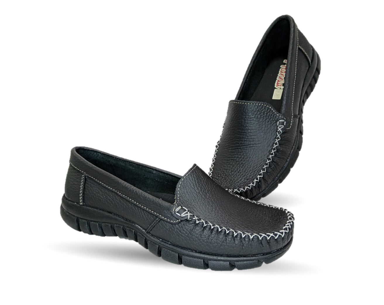 Zapato Casual de piel Hannia 1350 Negro para mujer