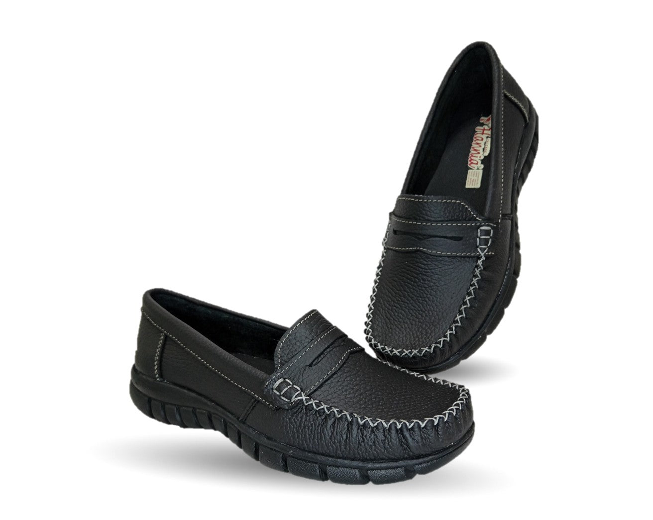 Zapato Casual de piel Hannia 1370 Negro para mujer