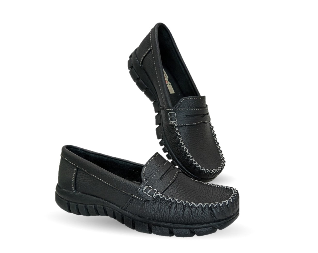 Zapato Casual de piel Hannia 1370 Negro para mujer