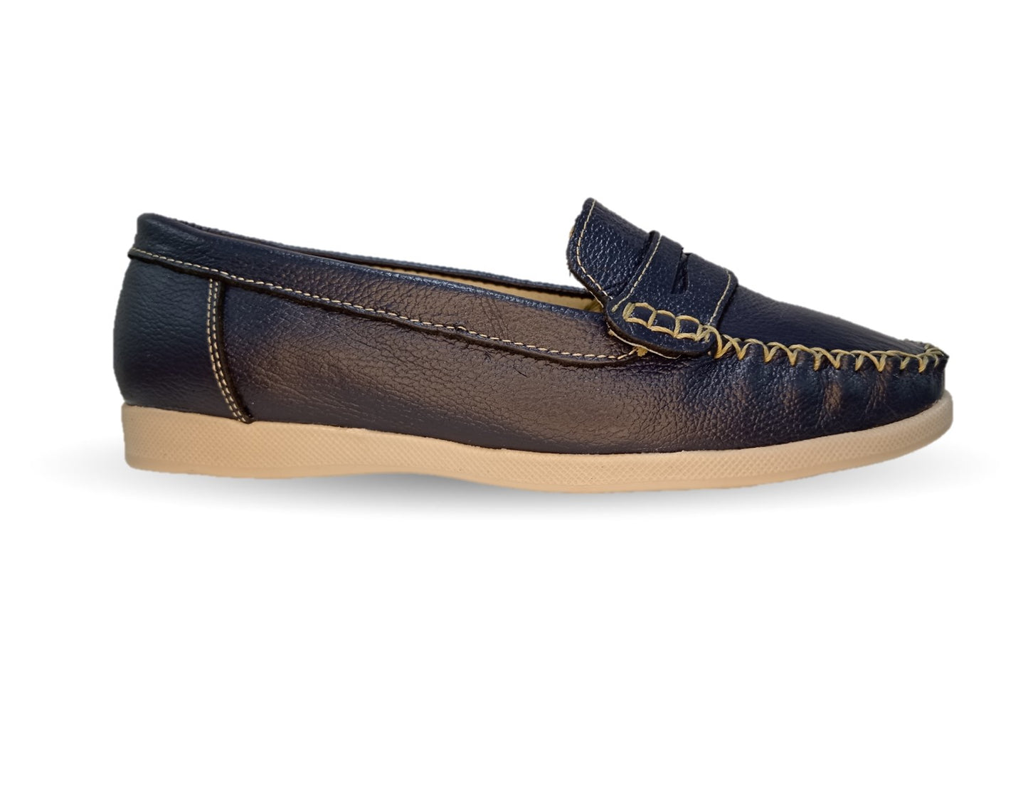 Zapato de Confort y Casual de piel Hannia 220 Azul para mujer