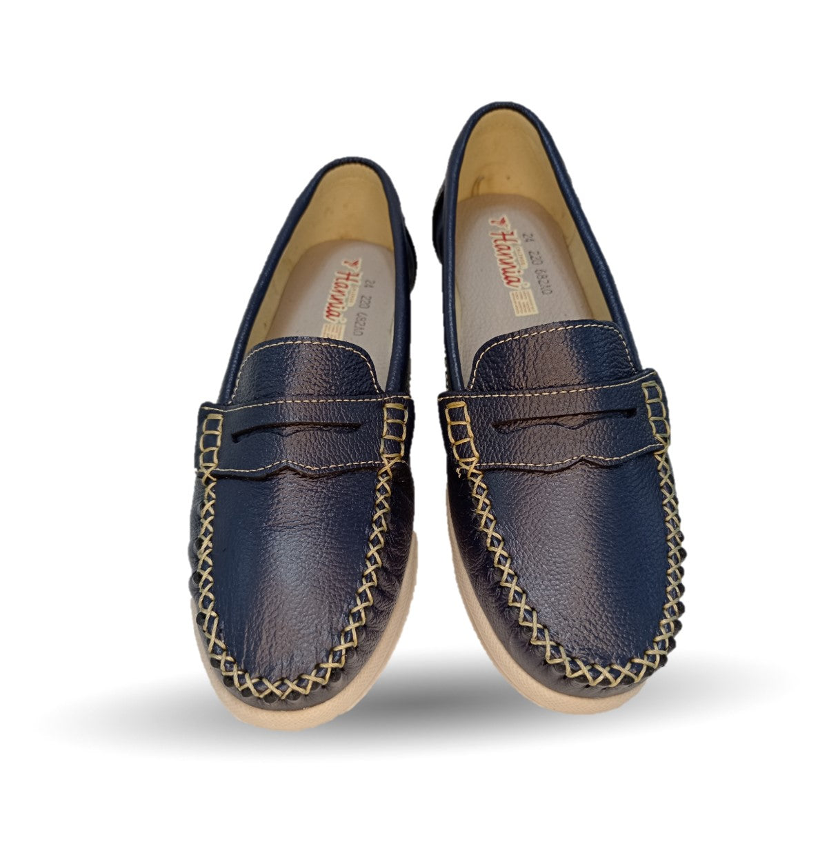 Zapato de Confort y Casual de piel Hannia 220 Azul para mujer