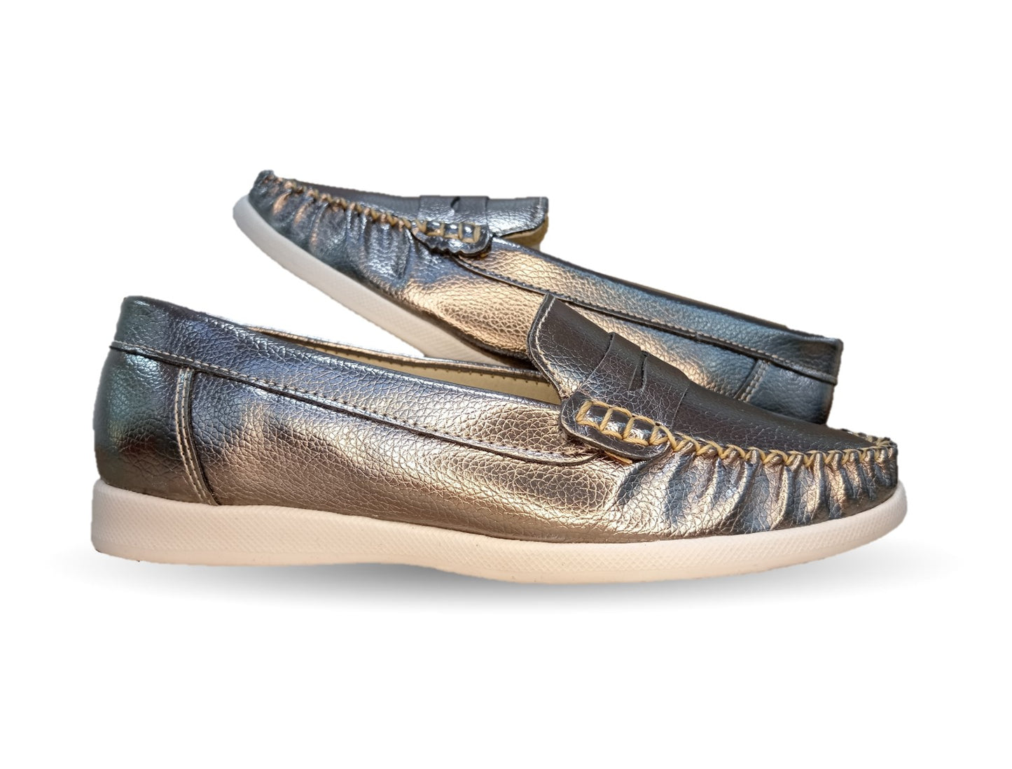 Zapato de Confort y Casual de piel Hannia 220 Inox para mujer