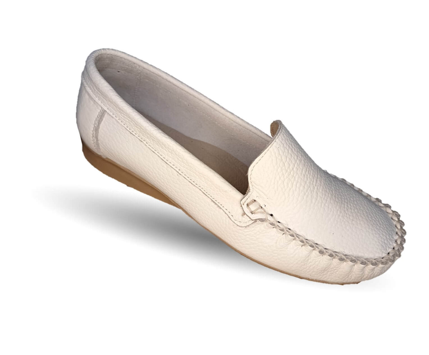 Zapato de Confort y Casual de piel Hannia 350 Blanco para mujer