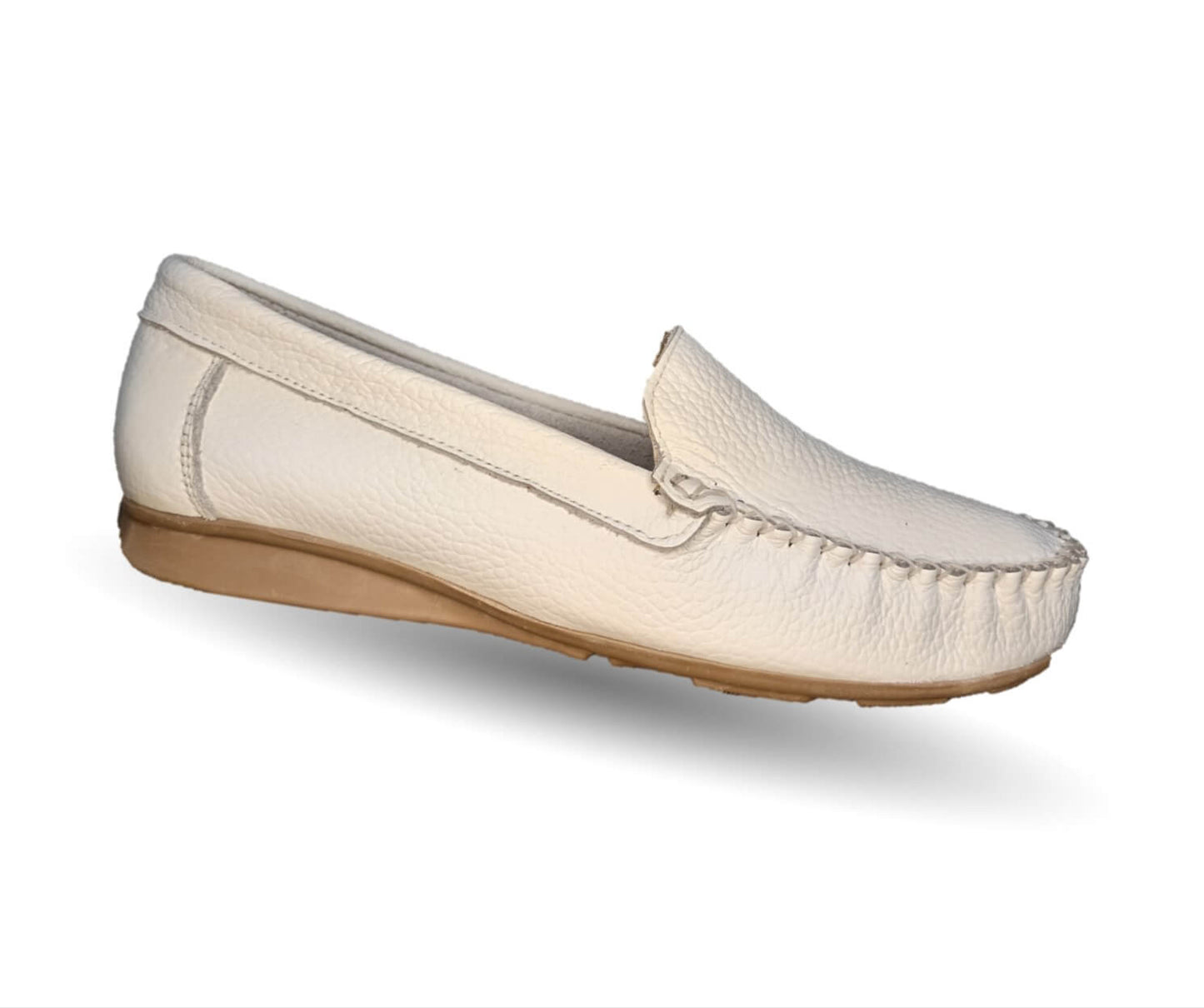 Zapato de Confort y Casual de piel Hannia 350 Blanco para mujer