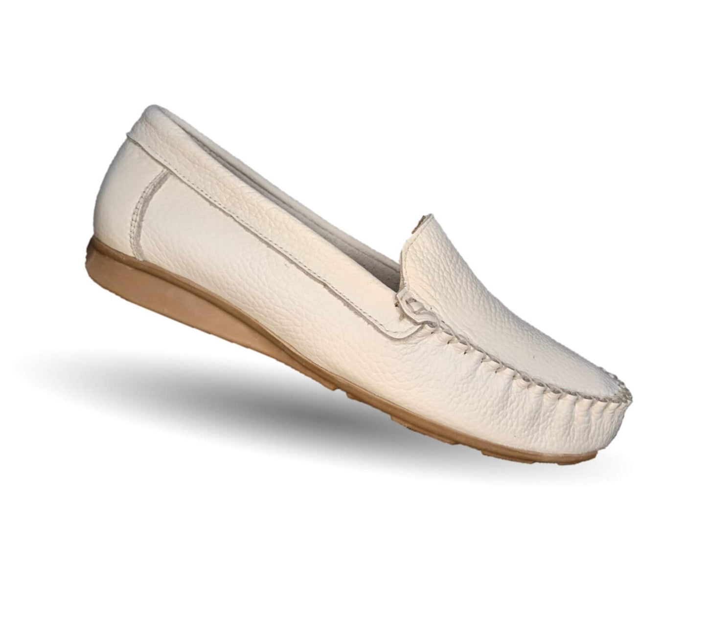 Zapato de Confort y Casual de piel Hannia 350 Blanco para mujer