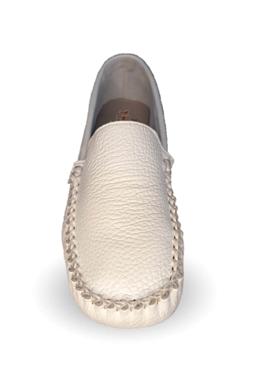 Zapato de Confort y Casual de piel Hannia 350 Blanco para mujer