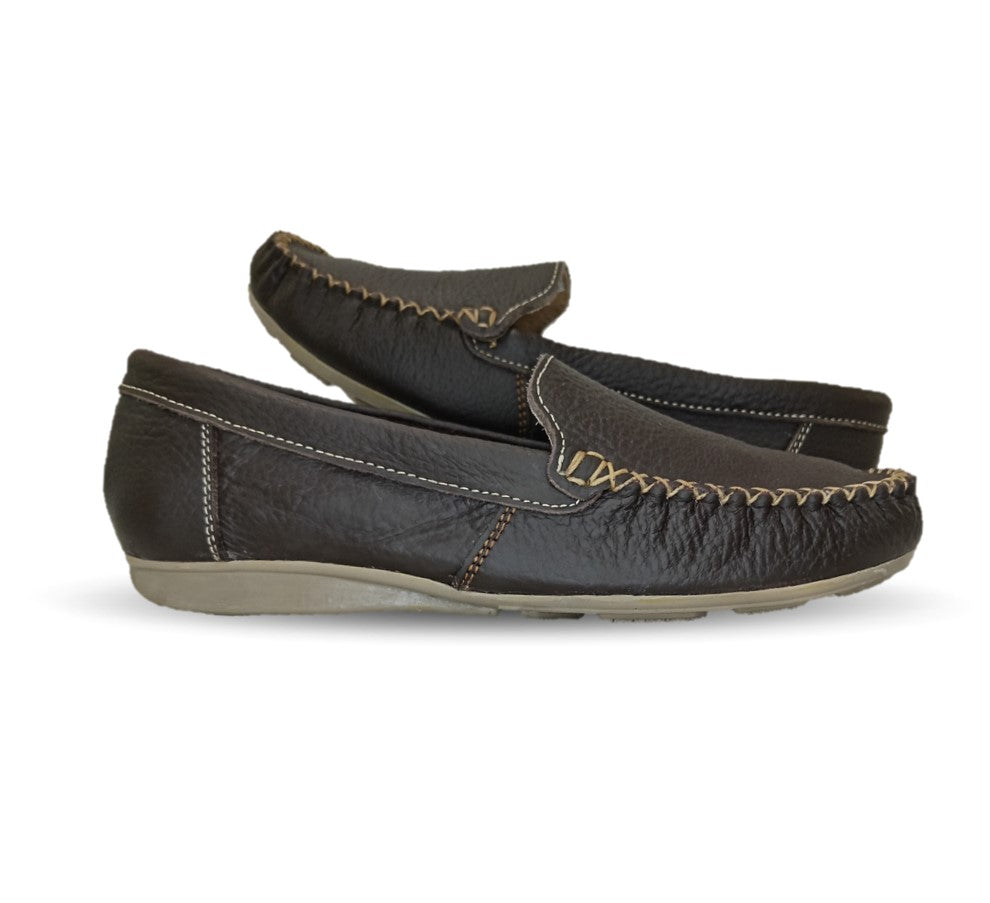 Zapato de Confort y Casual de piel Hannia 350 Café para mujer
