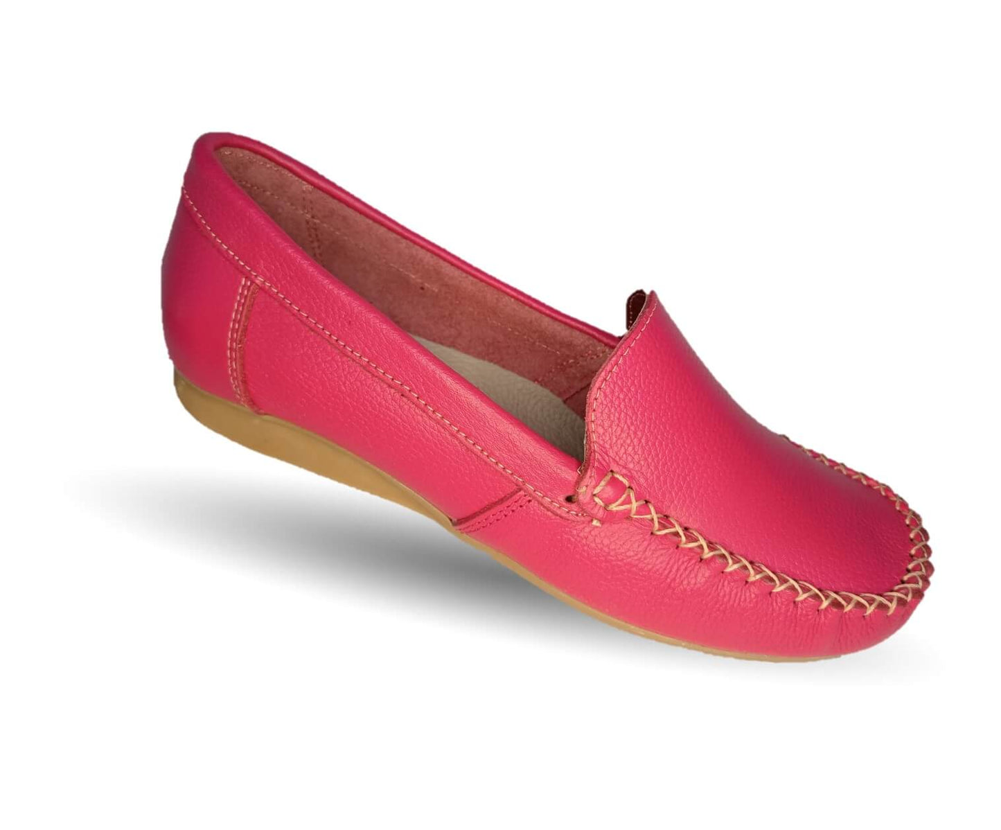 Zapato de Confort y Casual de piel Hannia 350 Fiusha para mujer