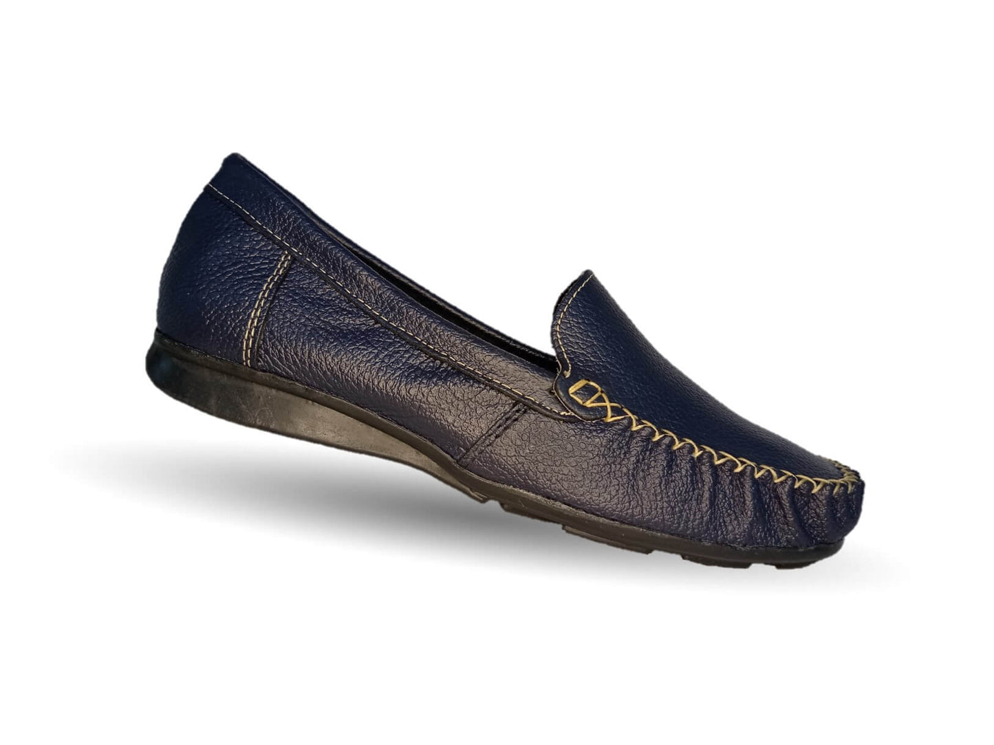 Zapato de Confort y Casual de piel Hannia 350 Azul Marino para mujer