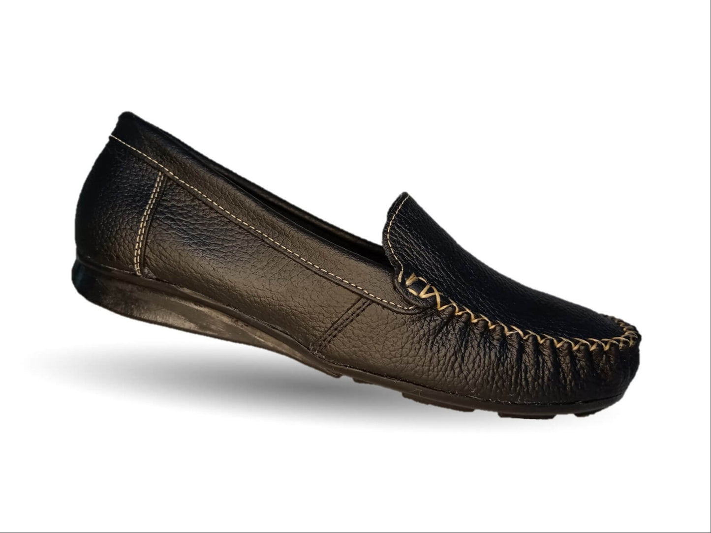 Zapato de Confort y Casual de piel Hannia 350 Negro para mujer