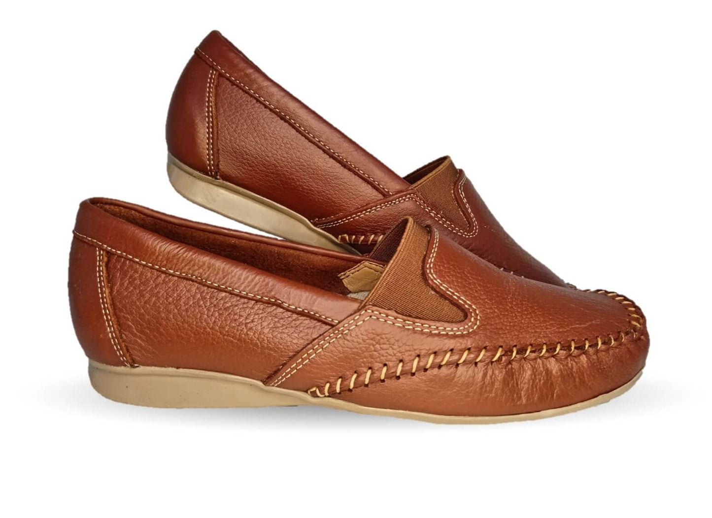 Zapato de Confort y Casual de piel Hannia 351 Café para mujer