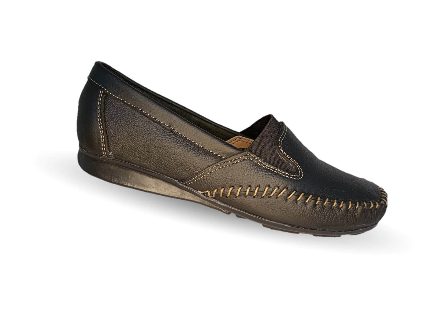 Zapato de Confort y Casual de piel Hannia 351 Negro para mujer
