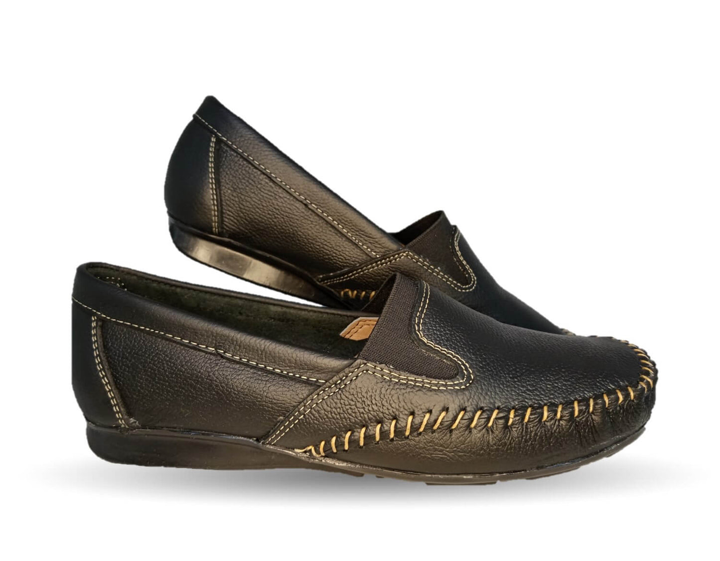 Zapato de Confort y Casual de piel Hannia 351 Negro para mujer