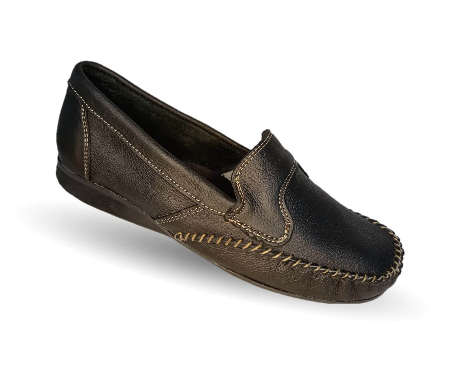 Zapato de Confort y Casual de piel Hannia 352 Negro para mujer