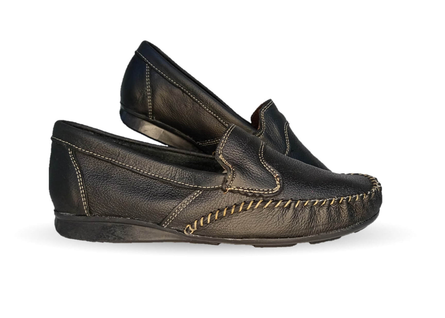 Zapato de Confort y Casual de piel Hannia 352 Negro para mujer