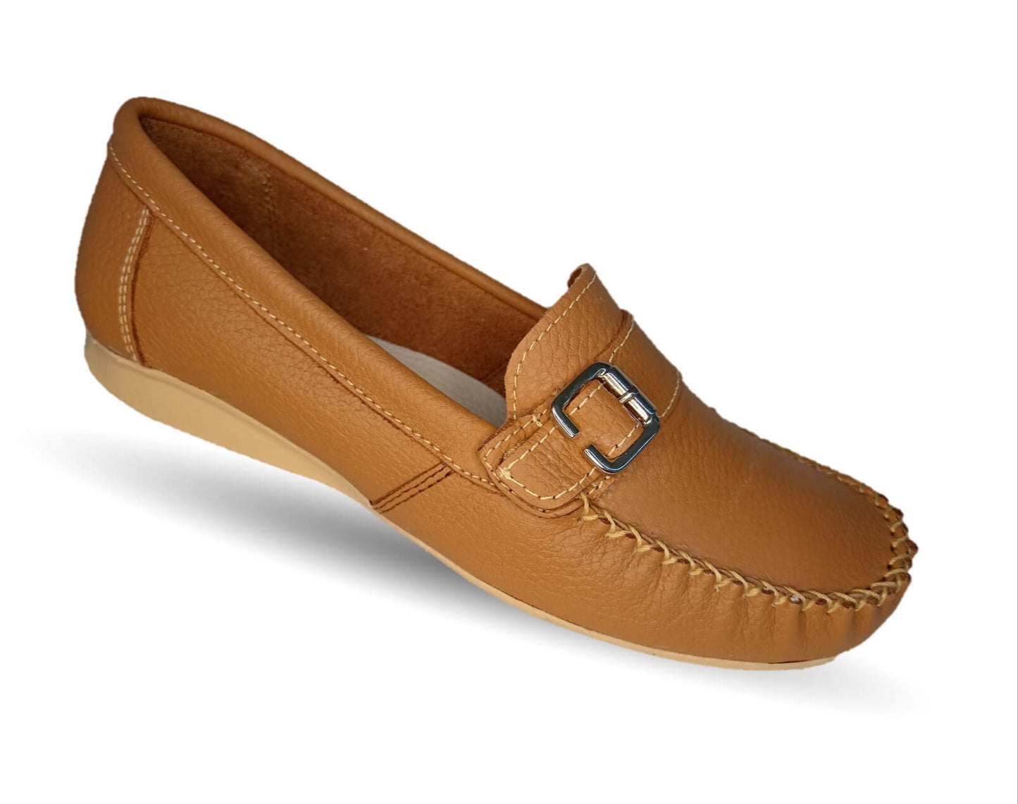 Zapato de Confort y Casual de piel Hannia 358 Miel para mujer