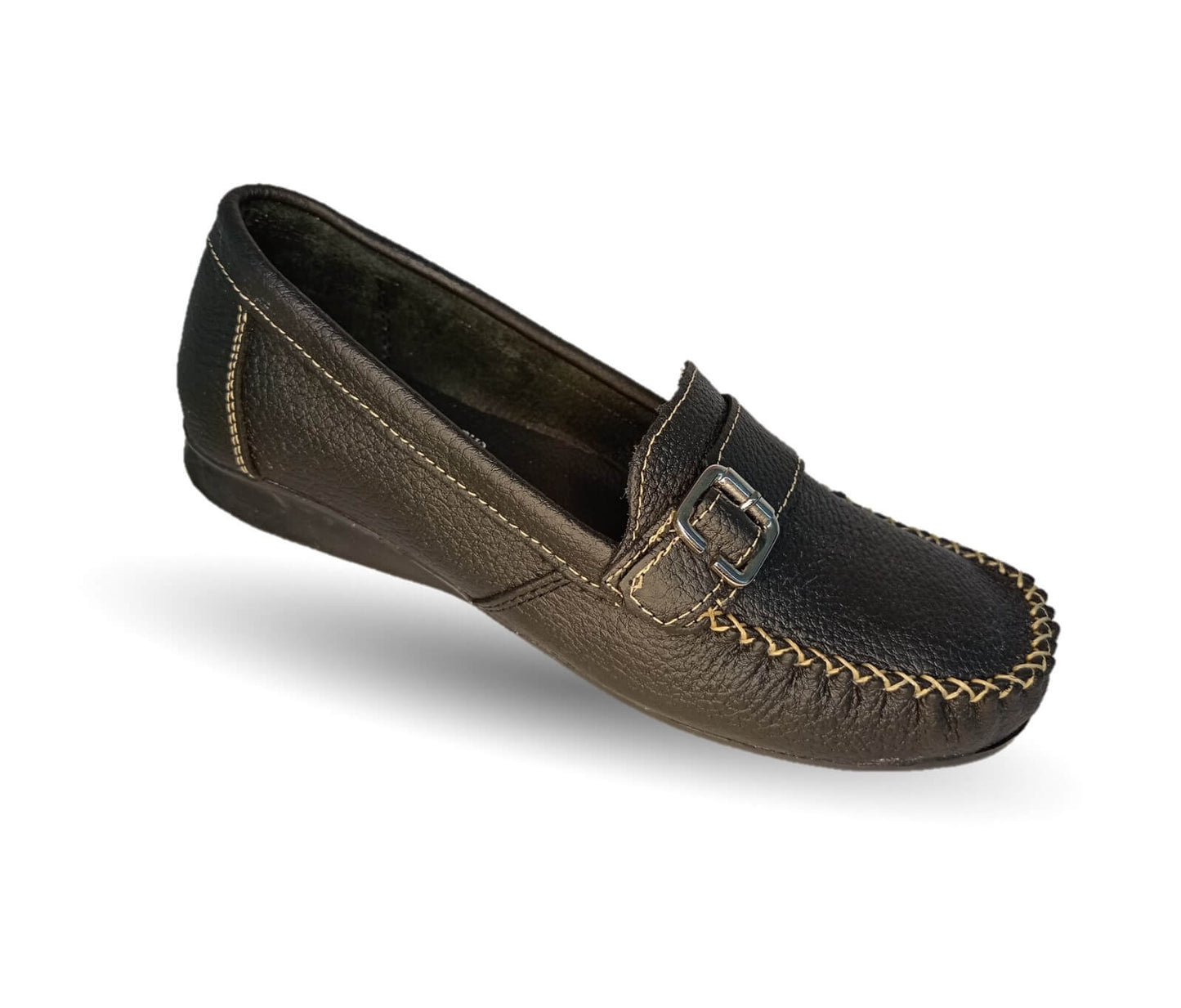 Zapato de Confort y Casual de piel Hannia 358 Negro para mujer