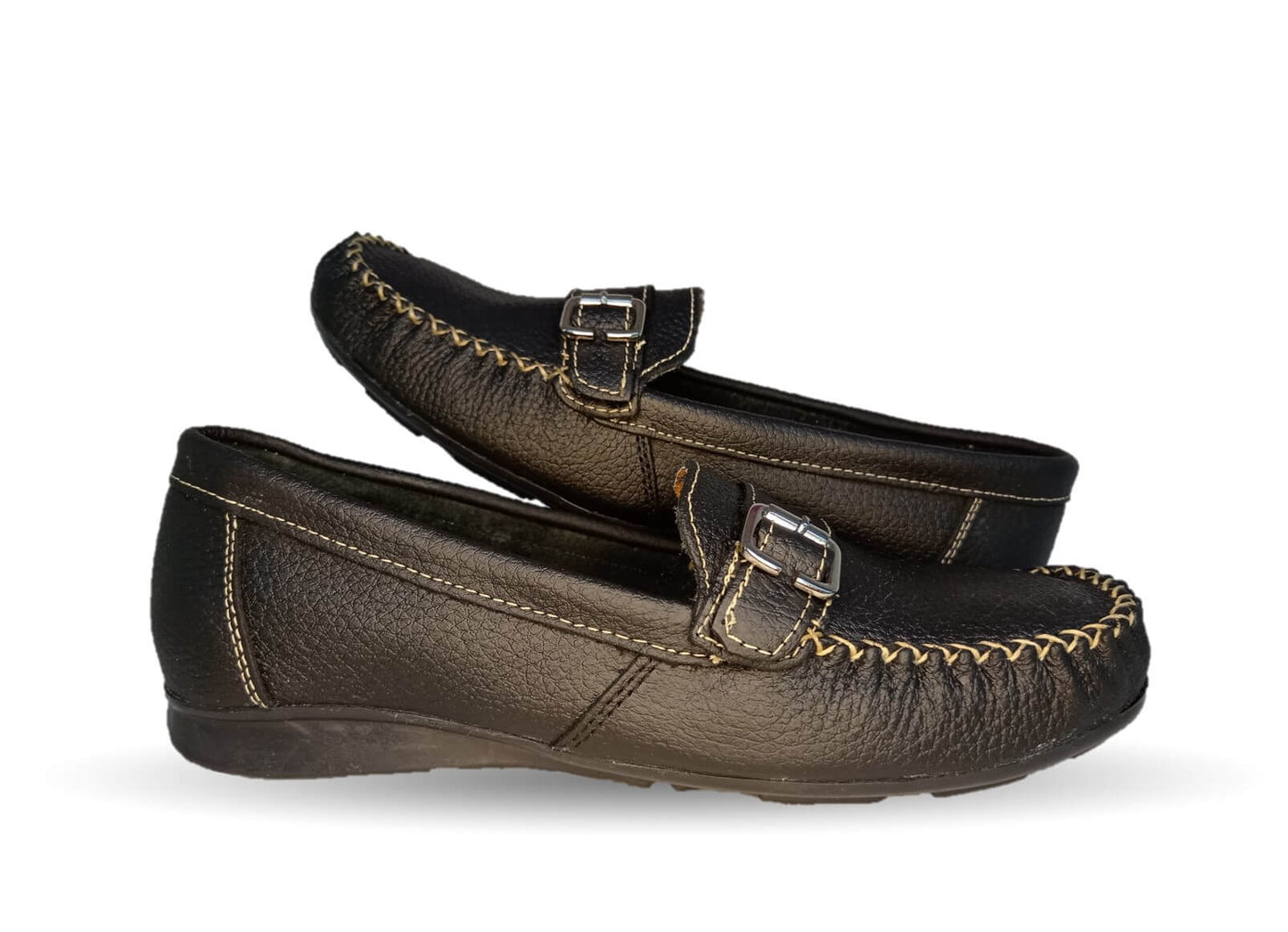 Zapato de Confort y Casual de piel Hannia 358 Negro para mujer