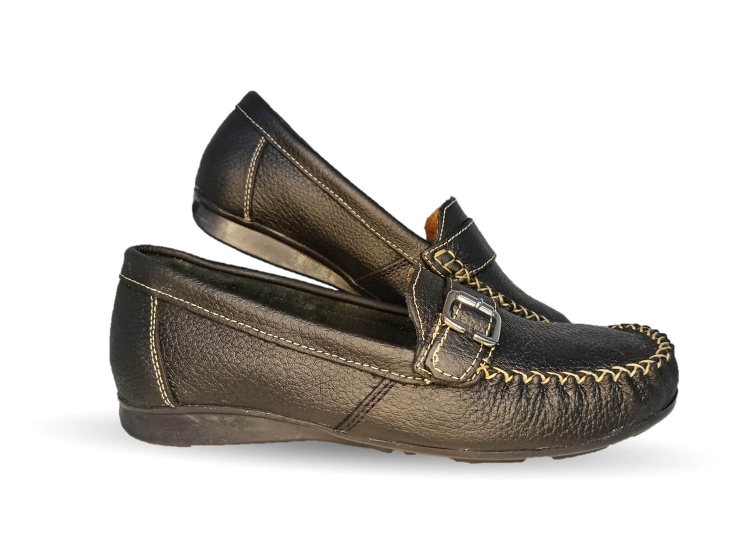 Zapato de Confort y Casual de piel Hannia 358 Negro para mujer