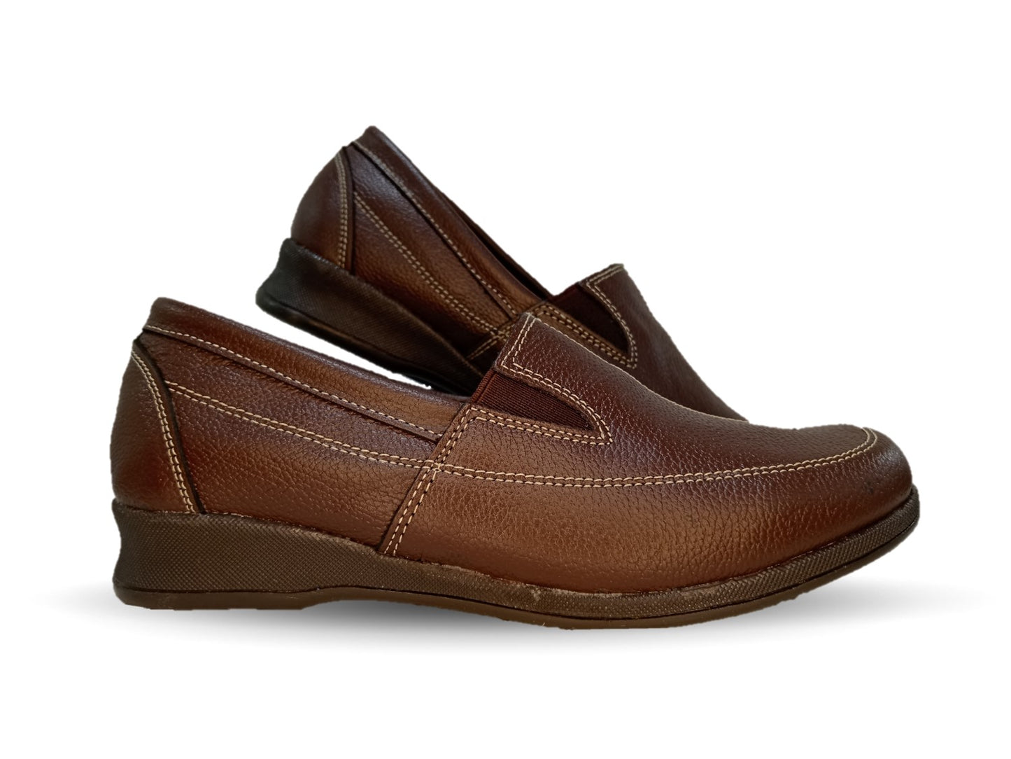 Zapato de Confort y Casual de piel Hannia 423 Café para mujer
