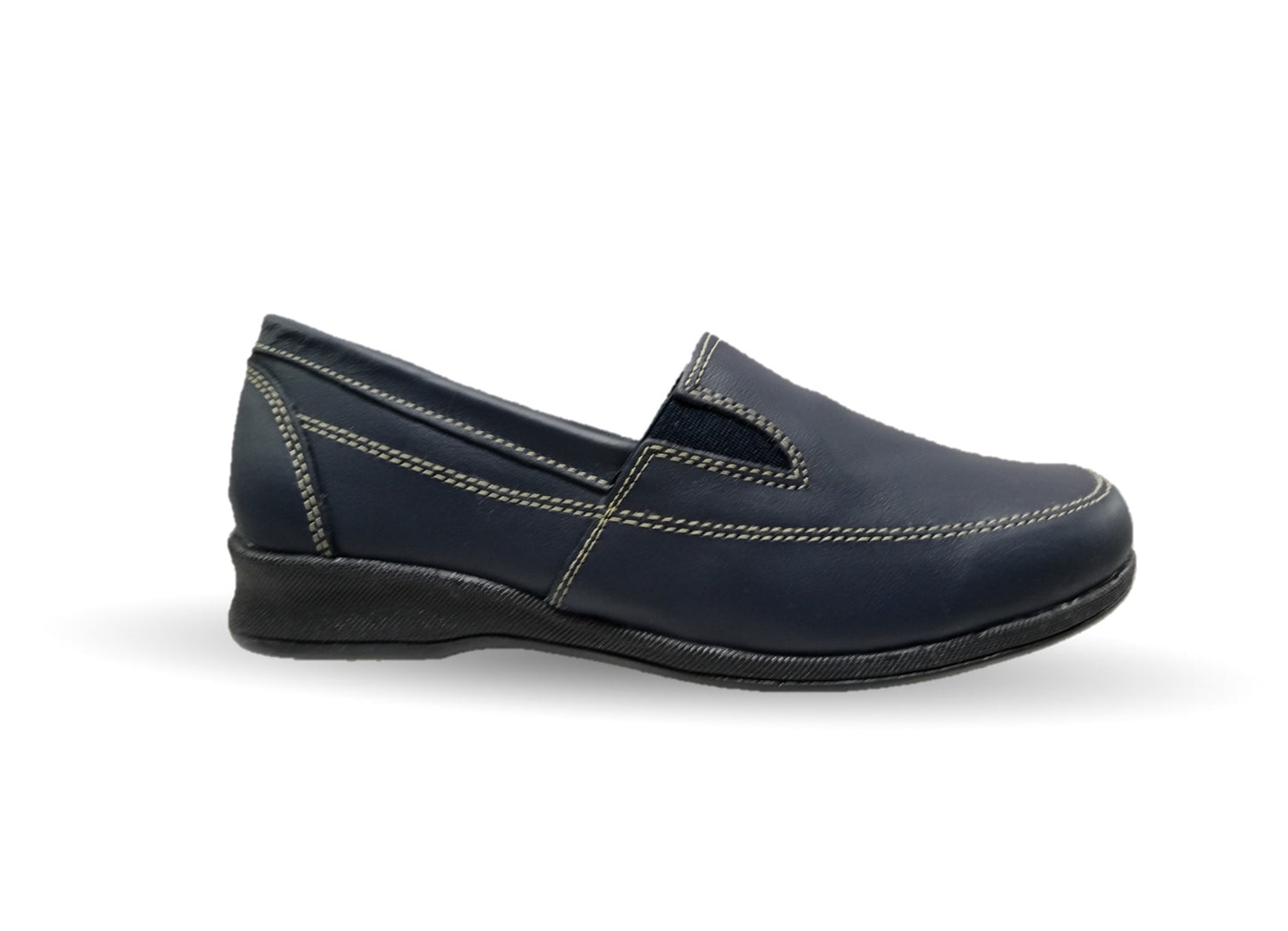 Zapato de Confort y Casual de piel Hannia 423 Azul Marino para mujer