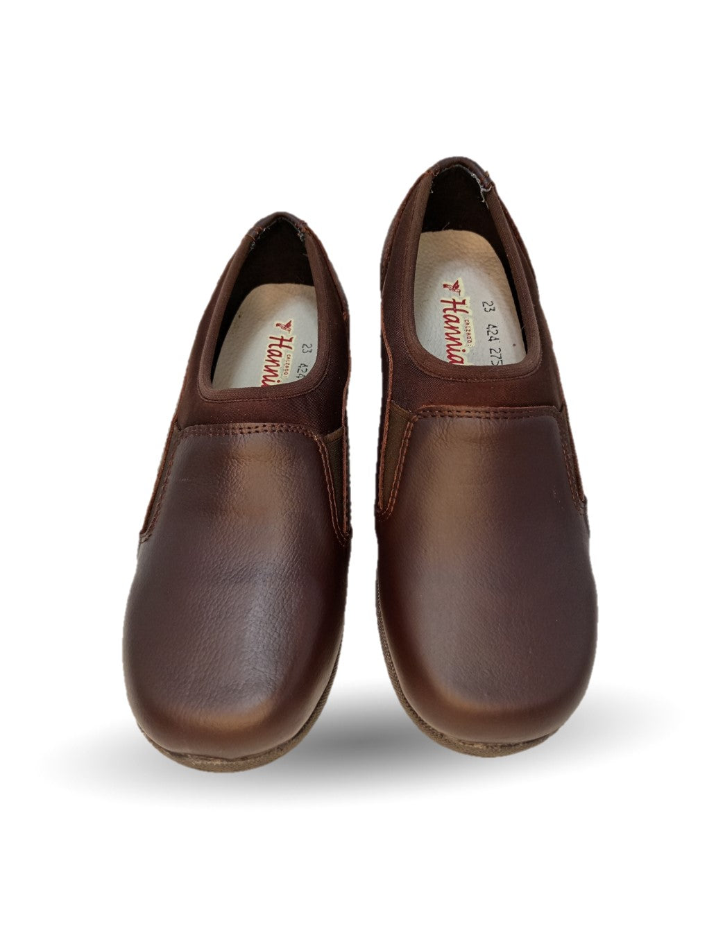 Zapato de Confort y Casual de piel Hannia 424 Café para mujer