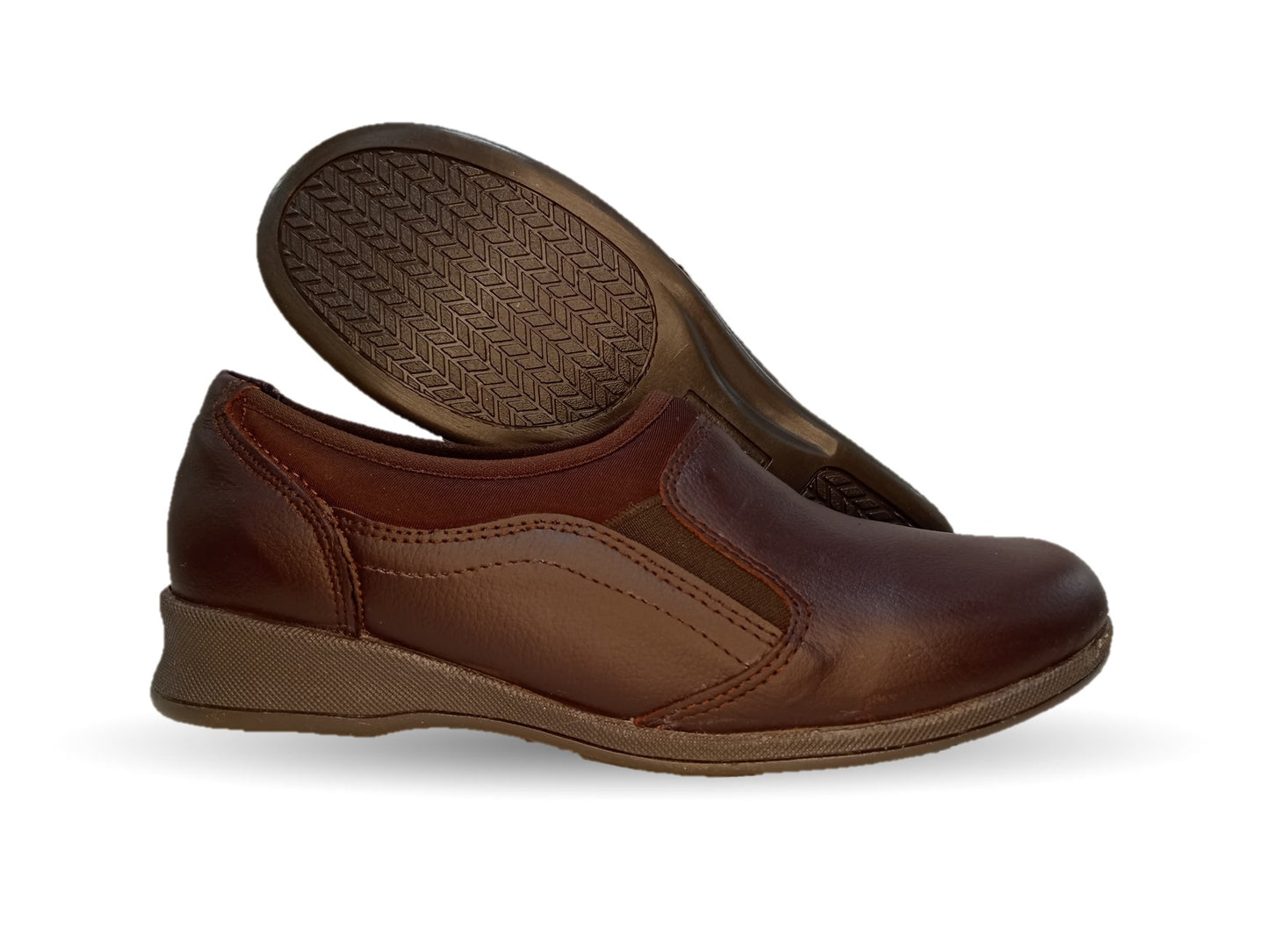 Zapato de Confort y Casual de piel Hannia 424 Café para mujer