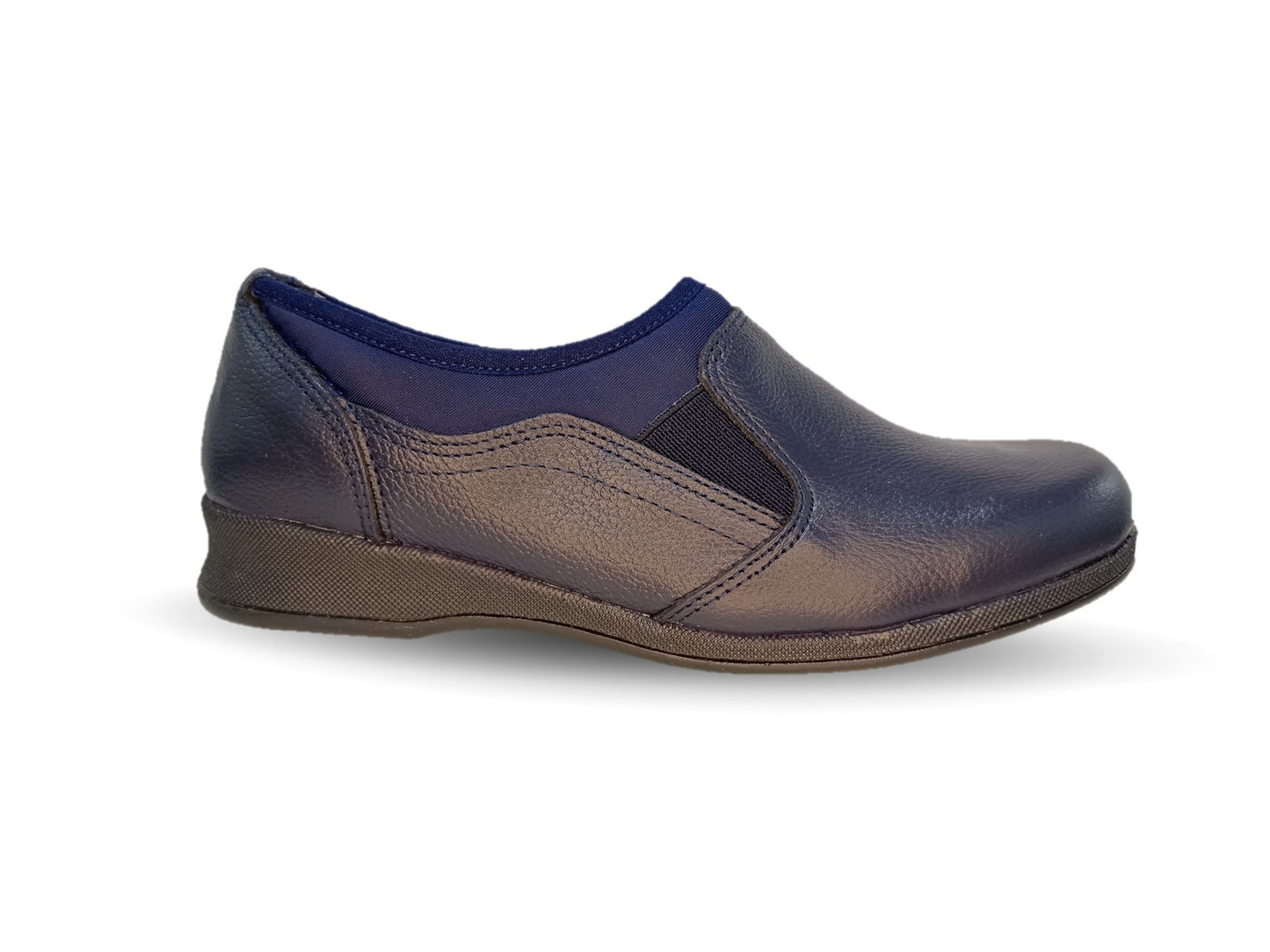 Zapato de Confort y Casual de piel Hannia 424 Azul Marino para mujer