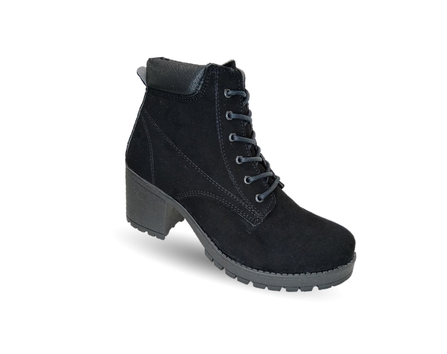 Botín Casual con tacón mediano Hannia 8 Negro para mujer