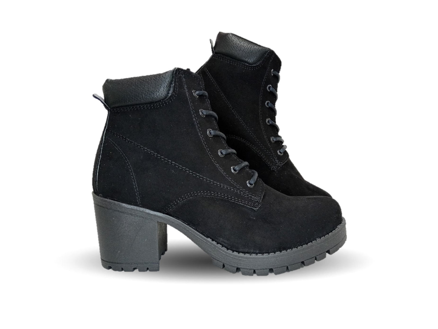 Botín Casual con tacón mediano Hannia 8 Negro para mujer