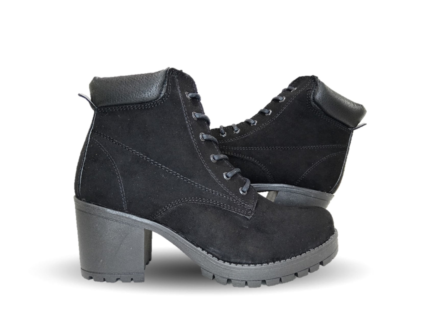 Botín Casual con tacón mediano Hannia 8 Negro para mujer