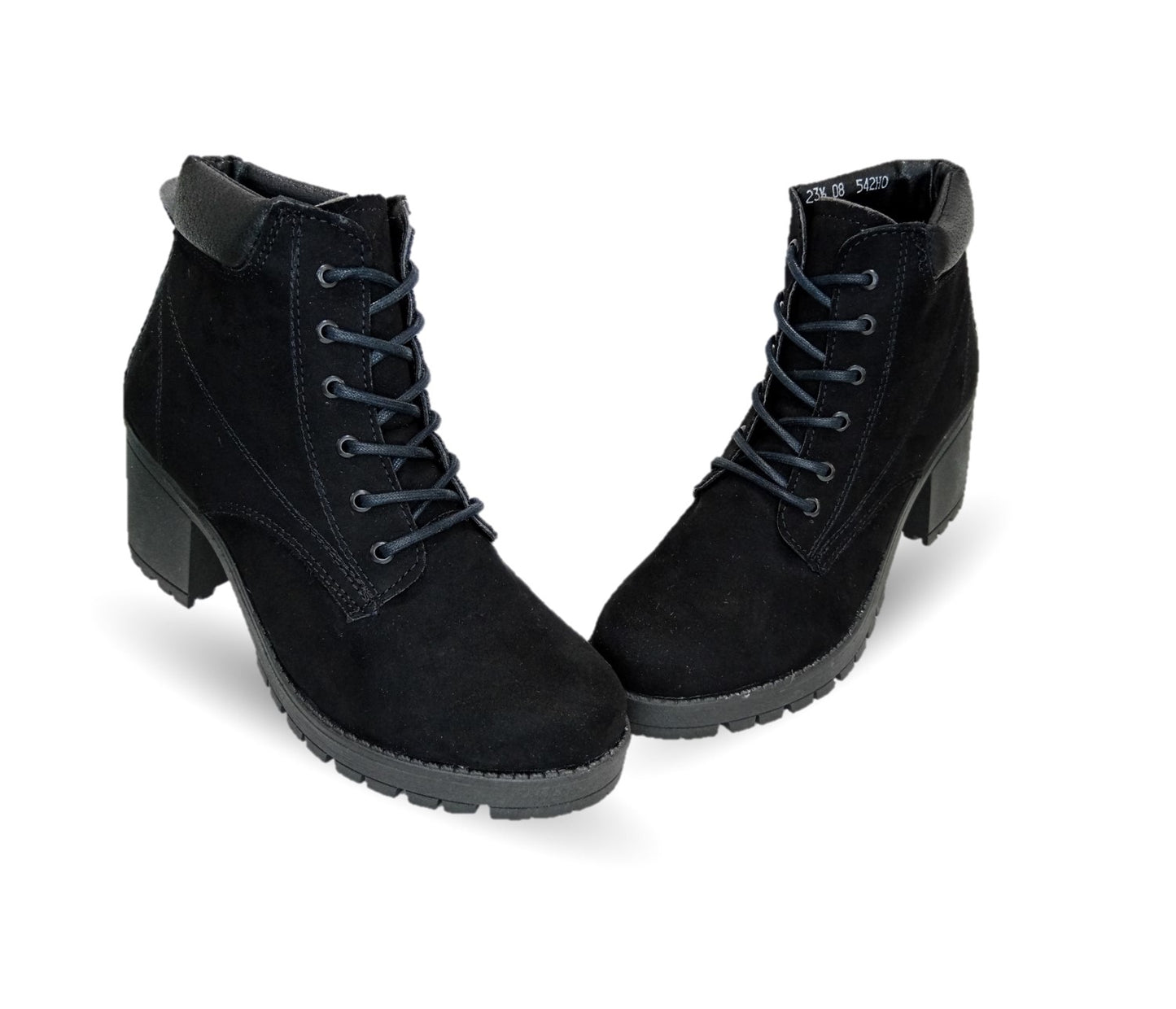 Botín Casual con tacón mediano Hannia 8 Negro para mujer