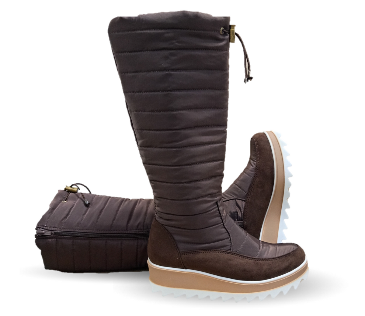 Bota Casual con cierre interno Itzel 310 Microfibra Café para mujer