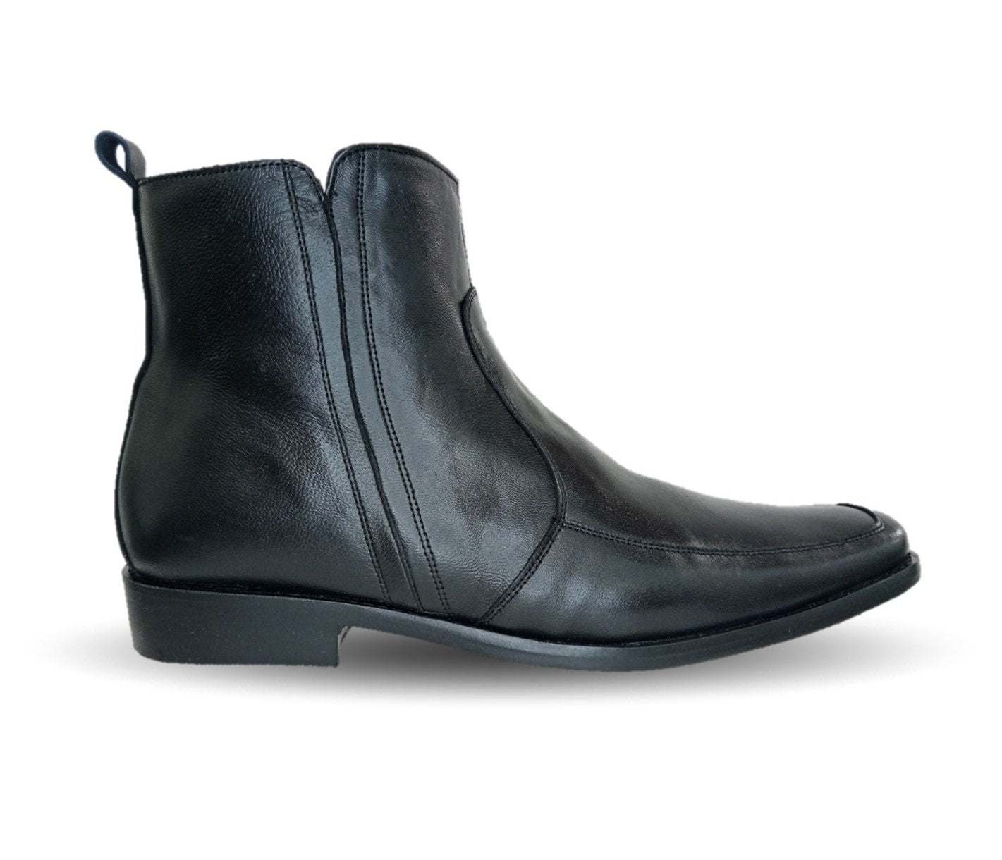 Zapatos tipo Botín de Vestir de piel de ternera con suela de cuero Karsson 8029 Negro para hombre