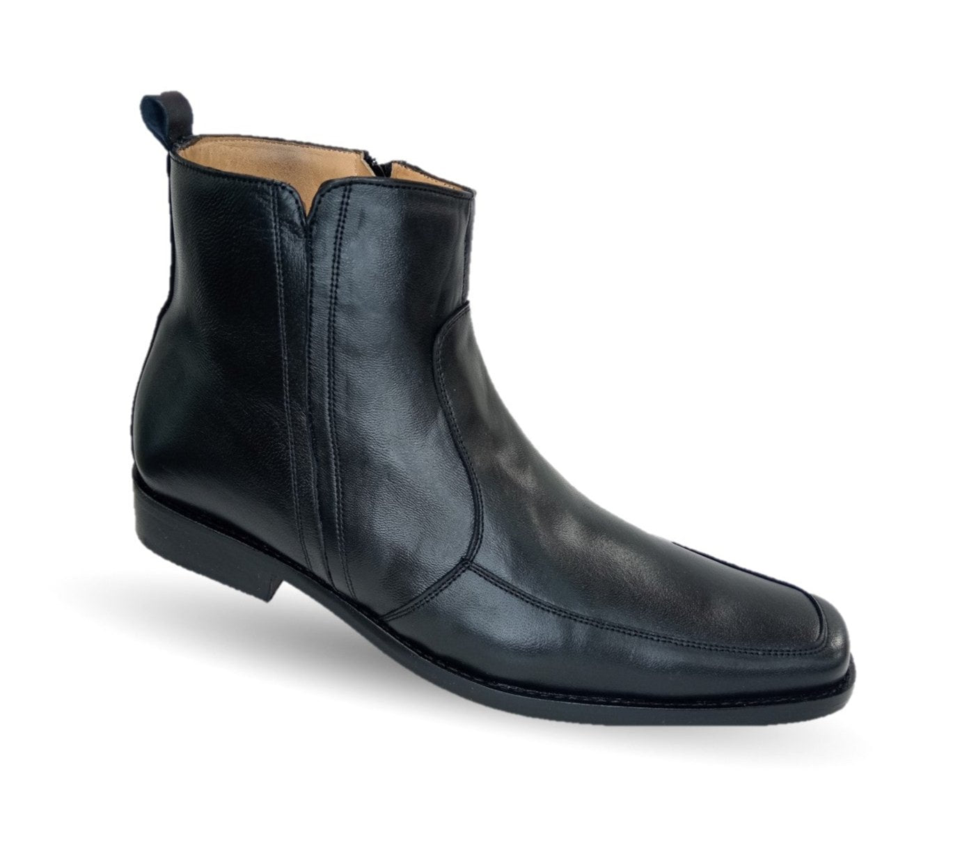 Zapatos tipo Botín de Vestir de piel de ternera con suela de cuero Karsson 8029 Negro para hombre