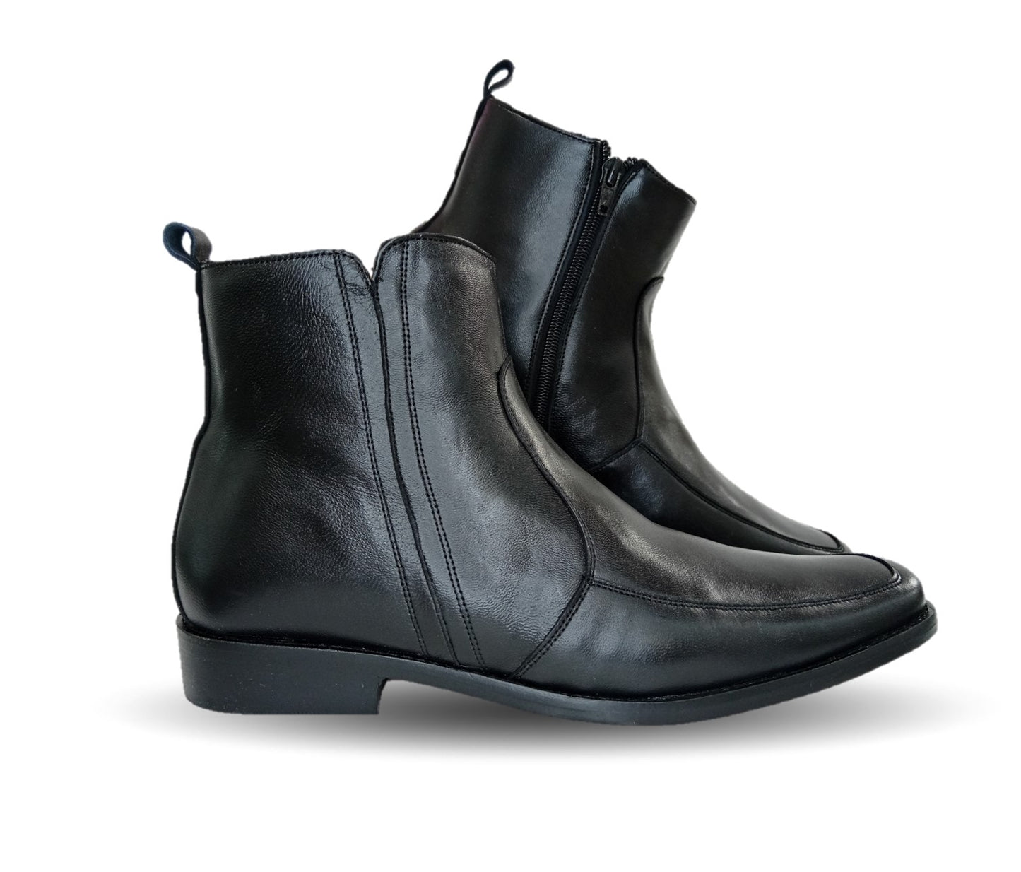 Zapatos tipo Botín de Vestir de piel de ternera con suela de cuero Karsson 8029 Negro para hombre