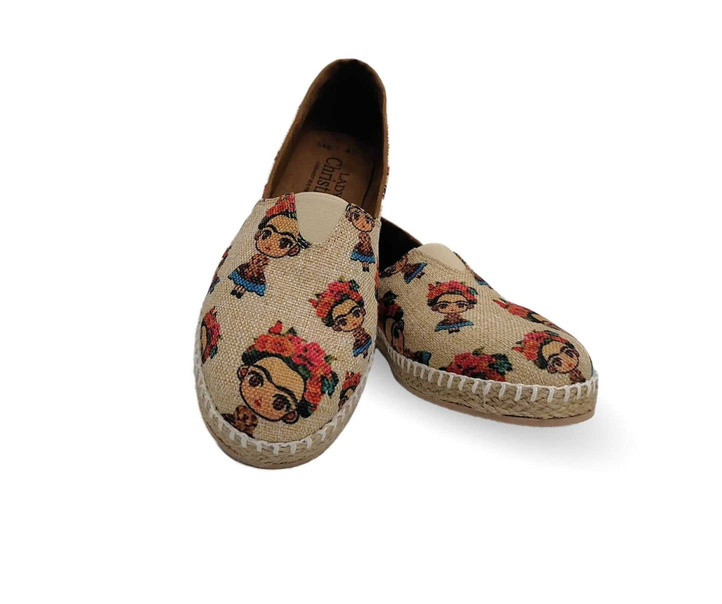 Zapato Casual de moda con yute natural Lady Christian 345 Fridas para mujer