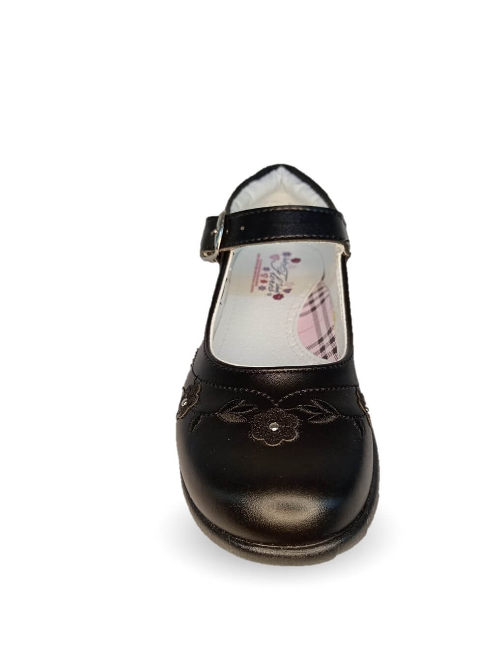 Zapato Escolar con hebilla Lady Flores 420 Negro para niña