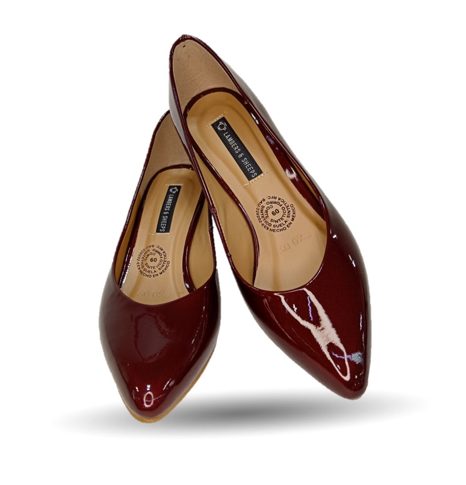Zapatilla de Vestir Lambers 6007 Charol Merlot para mujer