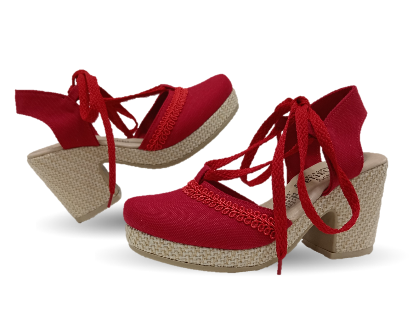 Sandalia tipo Alpargata Lady Christian 1159 Rojo para mujer