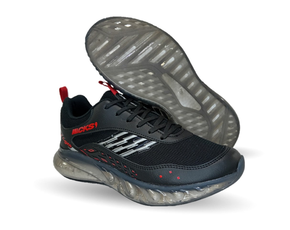 Tenis Deportivo Mayckers 232 Negro/Rojo para hombre