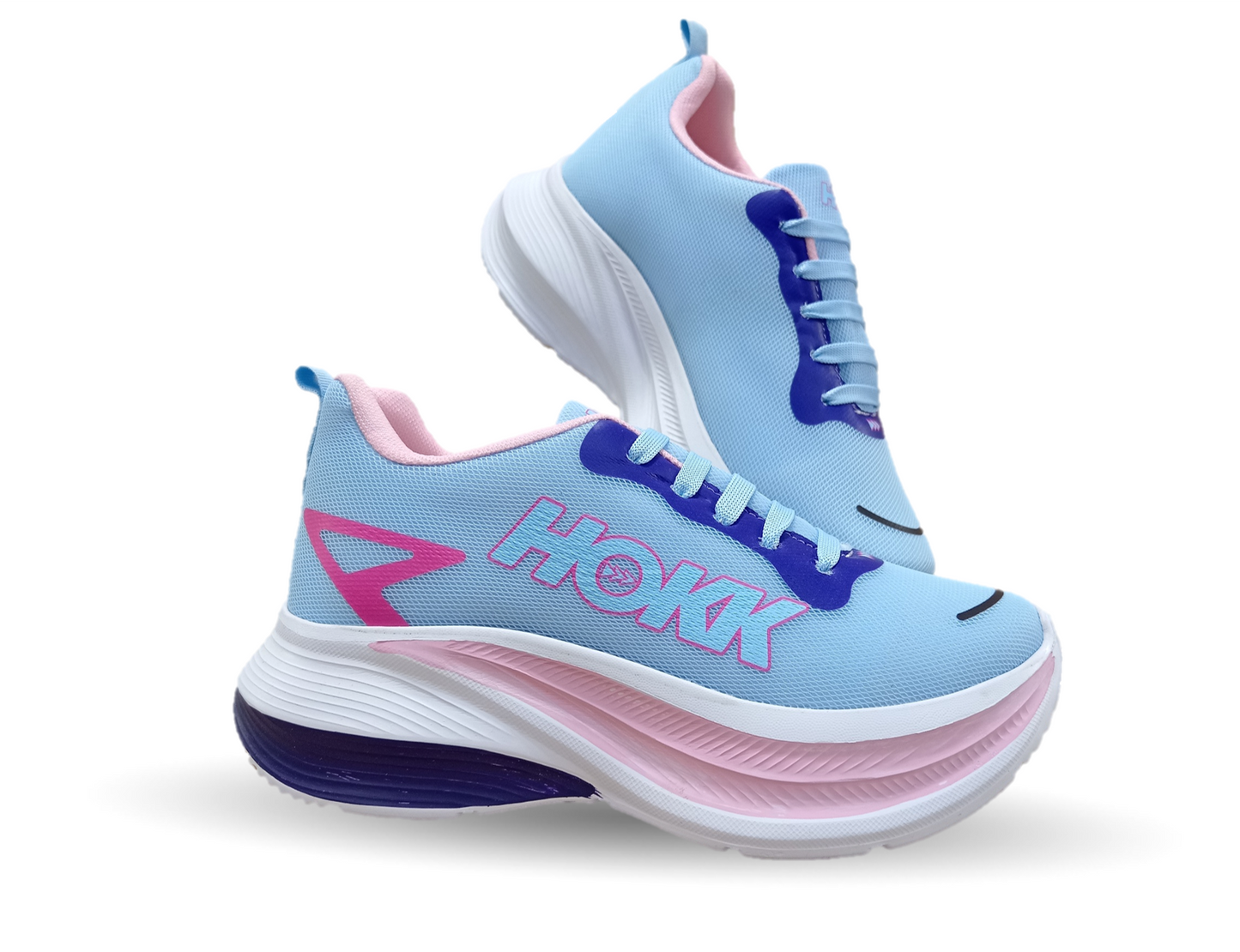 Tenis Urbano de moda con plataforma New Ports 4000 Cielo/Rosa para mujer
