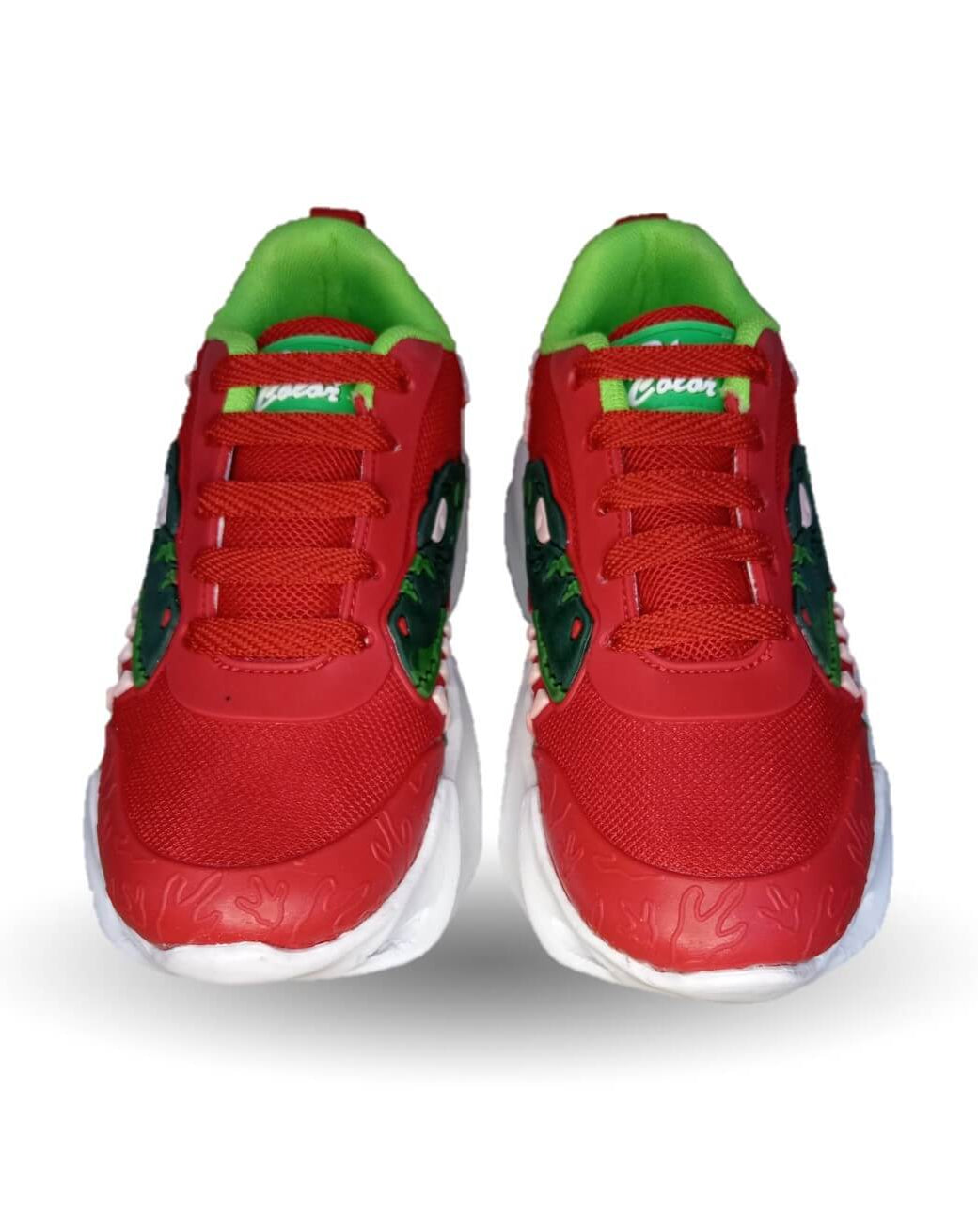 Tenis con luces leds ajuste de agujetas Play Colors 2024 Rojo/Verde para niño