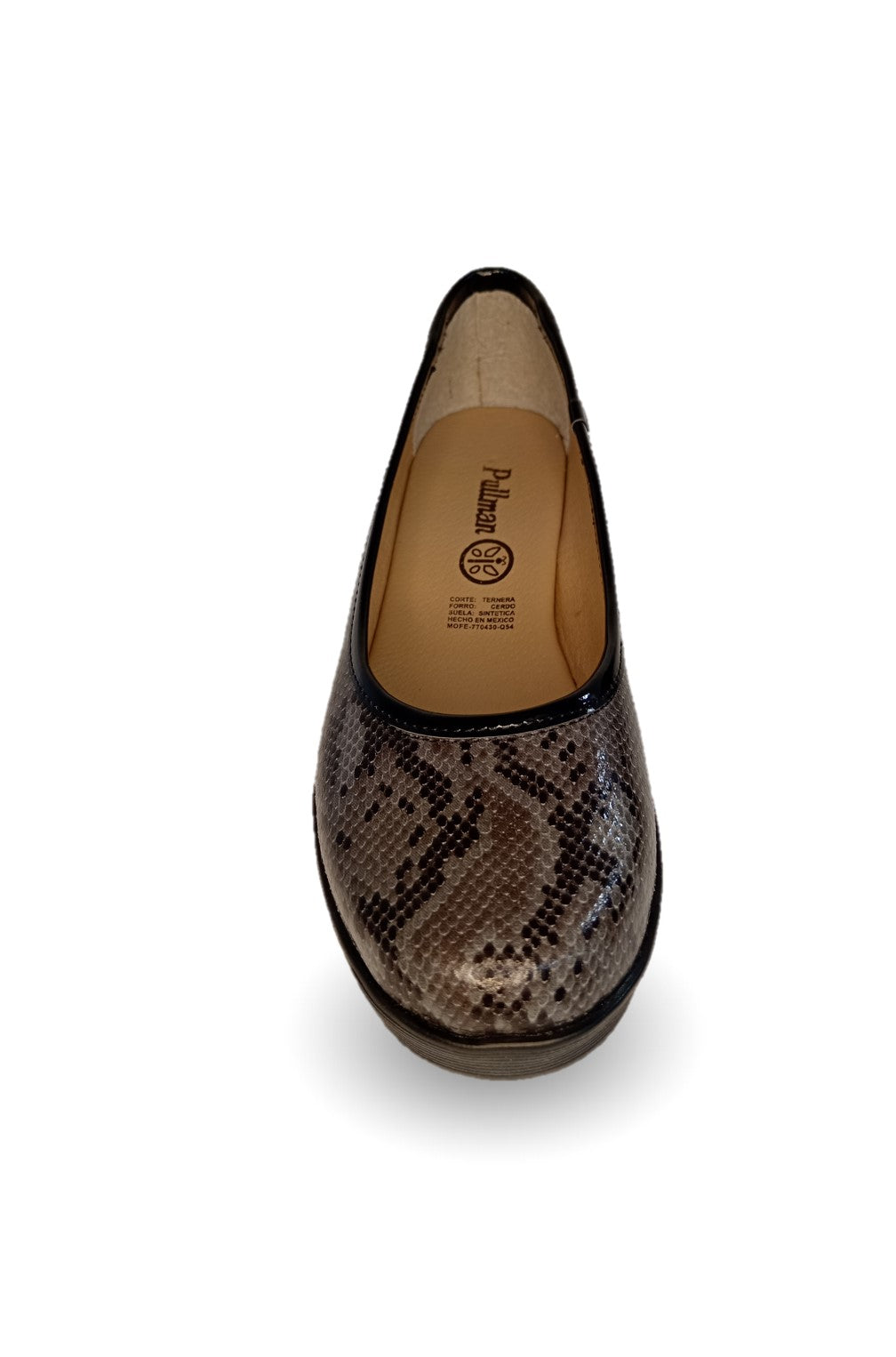 Zapato de Confort y Casual de piel de ternera con suela extra ligera Pullman 720 Culebra Carbón para mujer