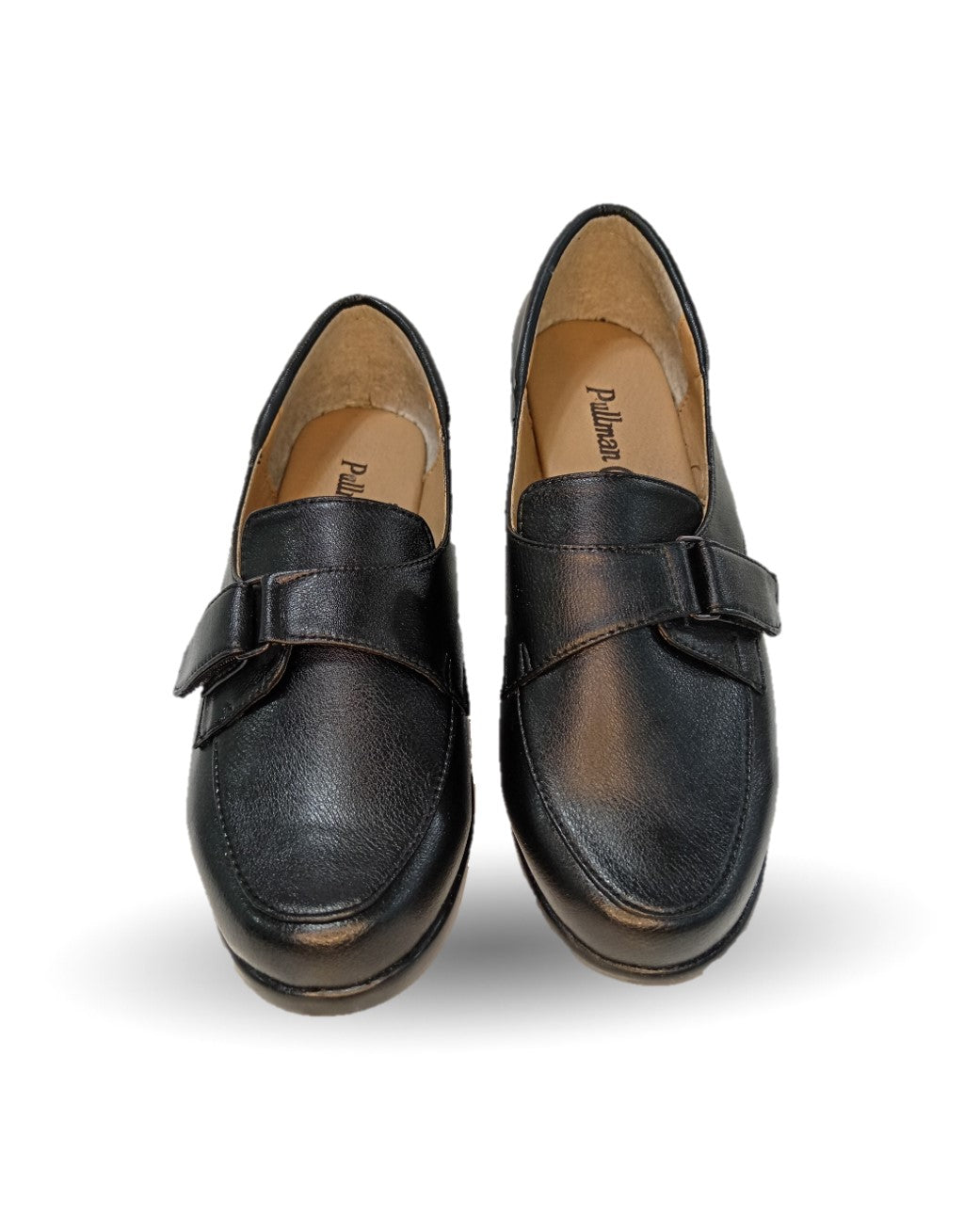 Zapato Casual y Escolar de piel de ternera con contactel Pullman 8998 Negro para mujer